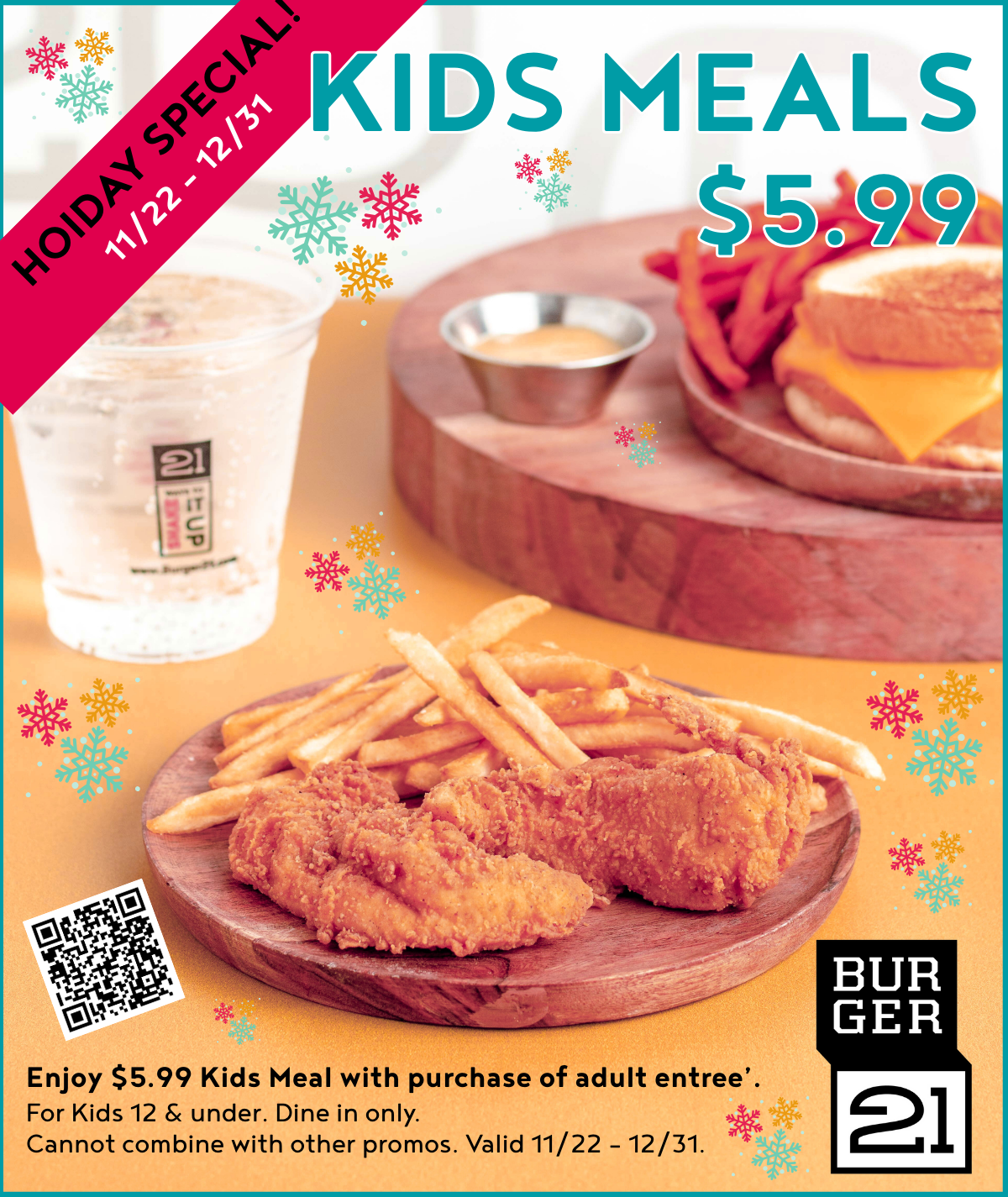 $5.99 KIDS MEALS!